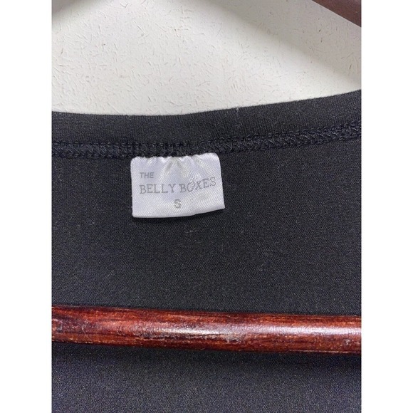 Belly Box maternity Black T-Shirt BUMP. short sleeve. Sz Small Polyester… - Picture 4 of 4